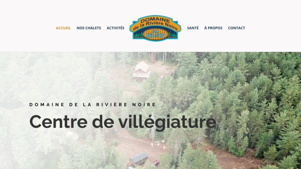 Site Internet du Domaine de la Domaine de la Rivière Noire à Sainte-Émélie-de-l’Énergie